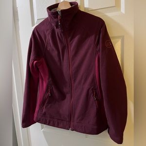 Mammut Womens M purple full zip fleece jacket side pockets EUC